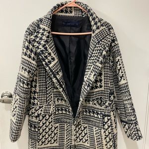 Zara patterned houndstooth jacket